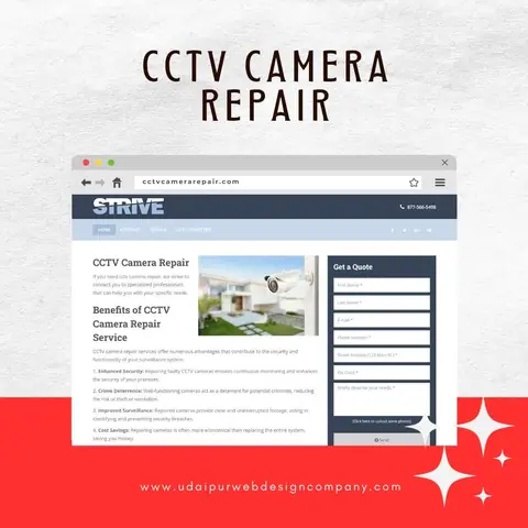 CCTV Camera Ra-pair Website Design Company