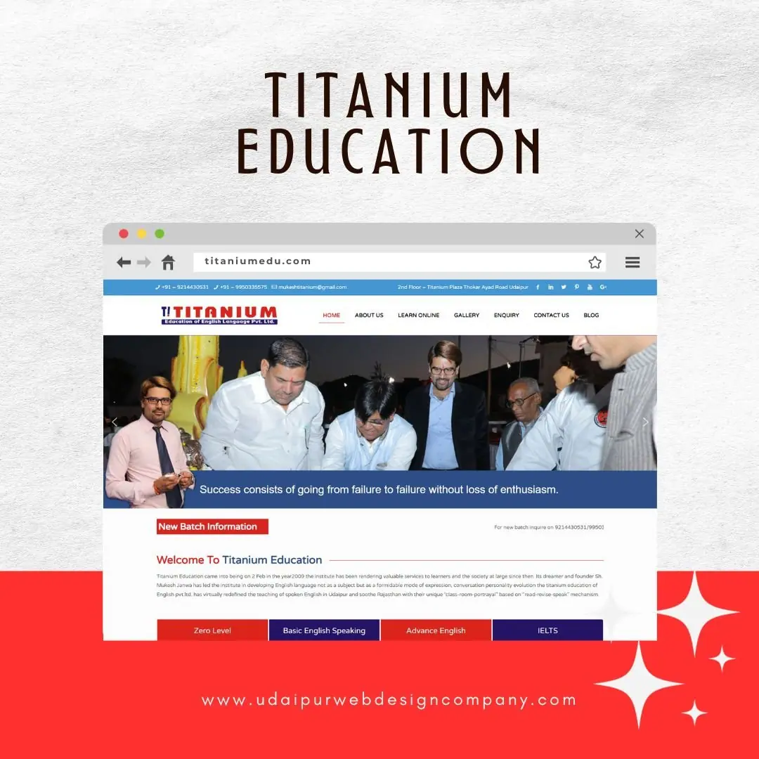 English Classes Website Design Company