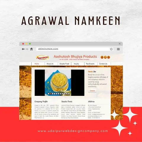 Namkeen Manufacturer Website Design Company