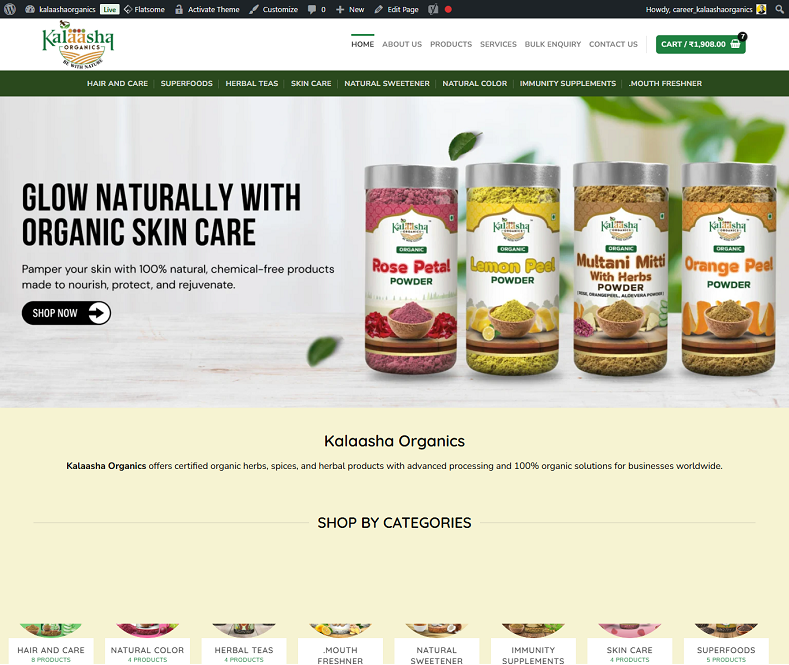 Organic Products Manufacturer in India .